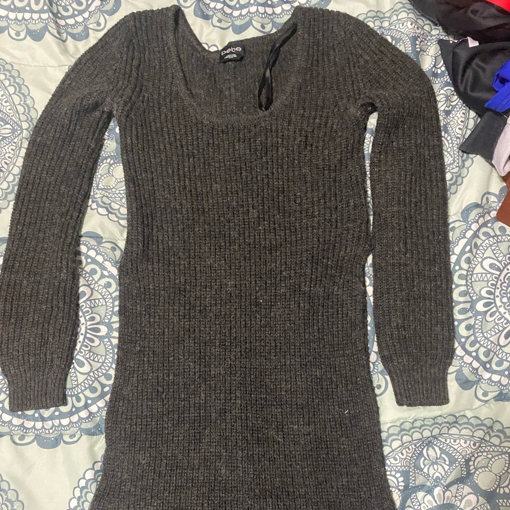 Long Sweater Long Sleeve with Slits on Sides